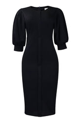 Knielanges rotes, figurbetontes Kleid